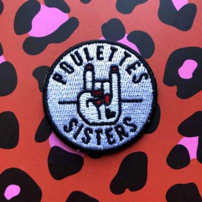 Patchs & Stickers Patch rond brodé "Poulettes Sisters"