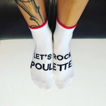 Chaussettes Chaussettes rock'n'roll femme "Let's Rock Poulette"
