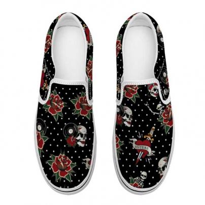 Chaussures Baskets slipers pour femme "Old School Tattoo"