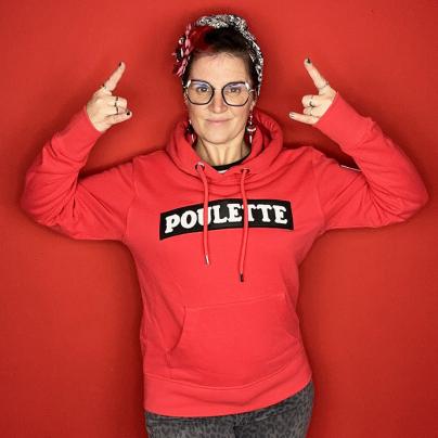 Sweatshirts Sweat à capuche Femme Premium Patché Rouge